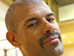 May 3, 2013 - Miami, FL, USA - The Miami Heat's Shane Battier sports a new mustache during Heat practice at American Airlines Arena in Miami, Florida, Friday May 3, 2013. (Credit Image: © Al Diaz/MCT/ZUMAPRESS.com)