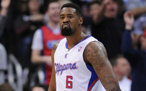 Jan 6, 2014; Los Angeles, CA, USA; Los Angeles Clippers center DeAndre Jordan (6) reacts after getting fouled in the first quarter against the Orlando Magic at Staples Center. The Clippers defeated the Magic 101-81. Mandatory Credit: Andrew Fielding-USA TODAY Sports
