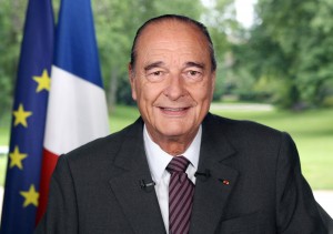 File photo of then outgoing French President Jacques Chirac who addressed the nation a day before handing over the presidency to his successor at the Elysee palace in Paris May 15, 2007. A French magistrate has ordered October 30, 2009 former President Jacques Chirac to stand trial on embezzlement charges dating back to his time as mayor of Paris, in an unprecedented move against a former French head of state. The allegations under investigation by magistrate Xaviere Simeoni were that the Paris City Hall had awarded non-existent jobs as favours to people who were politically useful to Chirac. File photo May 15, 2007 REUTERS/Patrick Kovarik/Pool/Files (FRANCE POLITICS CRIME LAW)