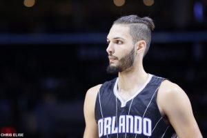 03 December 2014: Orlando Magic guard Evan Fournier (10) rests during the Los Angeles Clippers 114-86 victory over the Orlando Magic, at the Staples Center, Los Angeles, California, USA.